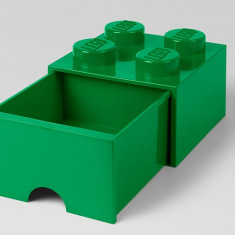 LEGO Cutii depozitare: Cutie depozitare LEGO 2x2 cu sertar, verde