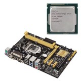 Placa de baza Asus H81M-C, Socket 1150, mATX, Shield, Cooler + Procesor Intel Pentium G3260 3.30GHz NewTechnology Media