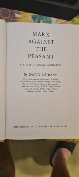 Marx Against the Peasant A Study in Social Dogmatism David Mitrany