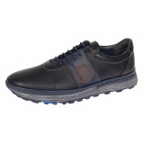 Pantofi barbati din piele naturala - Model Casual - Sport Negru Bleumarin 505ESC