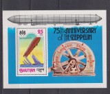 BHUTAN ZEPPELIN 1978 MI BL. 76A MNH, Nestampilat