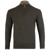 Jack Pyke Ashcombe Pulover 100% l&acirc;nă de miel cu fermoar, culoare oliv, mărimea XL