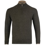 Jack Pyke Ashcombe Pulover 100% l&acirc;nă de miel cu fermoar, culoare oliv, mărimea M