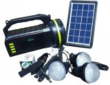 Kit solar lanterna solara cu 3 becuri incarcare telefon radio mp3 bluetooth, CCLAMP