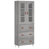 Cumpara ieftin Dulap inalt, gri sonoma, 69,5x34x180 cm, lemn compozit