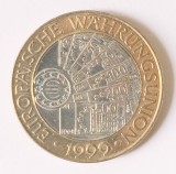 AUSTRIA 50 SCHILLING 1999 INTRODUCEREA EURO BIMETAL AUNC UNC ( CITITI VA ROG DESCRIEREA ENUNTUL )