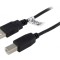 Cablu USB 2.0 A la B 3m negru Fire CCS PVC