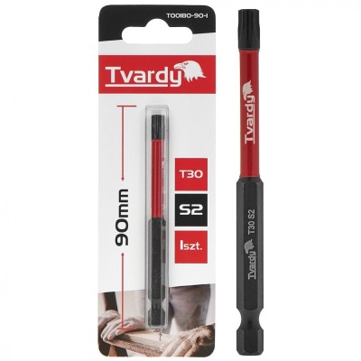 Bit de impact T30, 90 mm S2, Tvardy T00180-90-1 foto