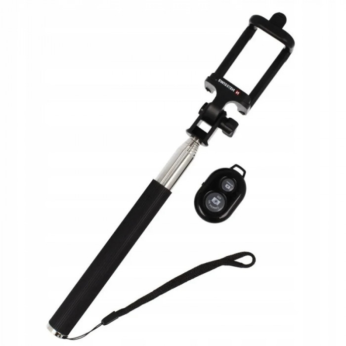 Selfie Stick Bluetooth Swissten Negru