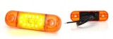 Lampa Gabarit LED Ovala Slim 12 LED Galbena 12-24V Omologata E20 EMC W97.3