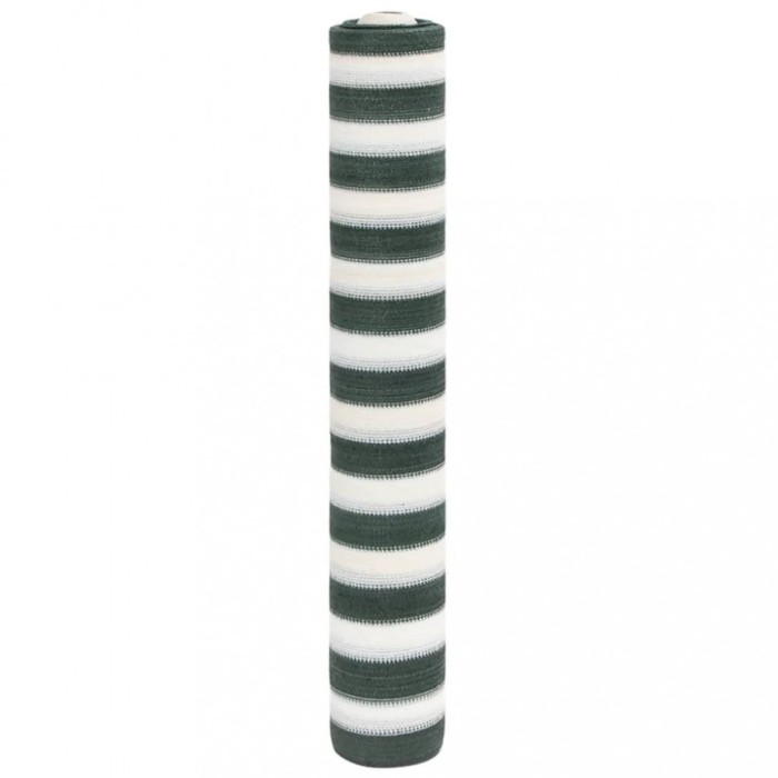 Plasă protecție intimitate, verde/alb, 1,2x25 m, HDPE, 75 g/m&sup2;