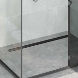 vidaXL Scurgere de duș 2 &icirc;n 1 cu sifon 360&deg; Negru 100 cm 42015972