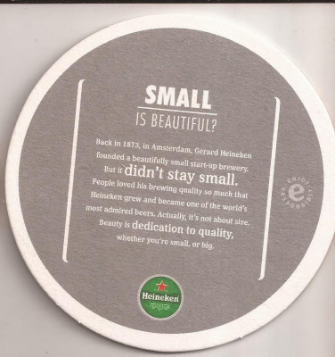 L3 - suport pentru bere din carton / coaster - Heineken foto