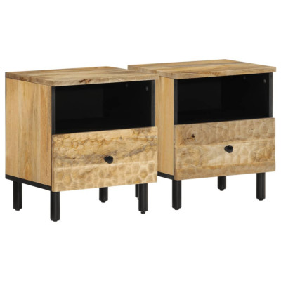 vidaXL Noptiere, 2 buc., 40x33x46 cm, lemn masiv de acacia 356898 foto