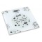 Cantar de baie Heinner, sticla securizata, display LCD, indicator baterie descarcata, maxim 150 kg, Alb/Negru