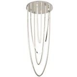 Candelabru LED dimabil cu cristal argintiu, 80 cm, lumina reglabila