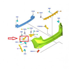 Suport bara de protectie Ford Focus, 04.2018-, Hatchback, Spate, partea Stanga, lateral, Aftermarket