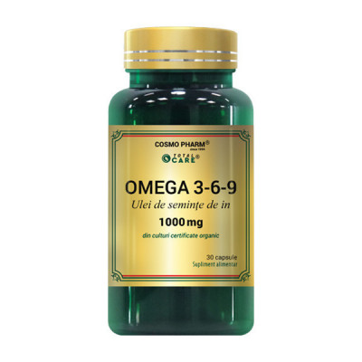 OMEGA 3*6*9 - ULEI SEMINTE DE IN 1000mg PREMIUM 30cps COSMO PHARM foto