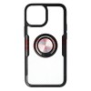 Husa iPhone 13 Mini, TPU+PC, Carbon Ring, Neagra, Protectie Premium, Anti-soc