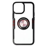 Husa iPhone 13 Mini, TPU+PC, Carbon Ring, Neagra, Protectie Premium, Anti-soc