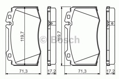 Set placute frana,frana disc MERCEDES E-CLASS (W211) (2002 - 2009) BOSCH 0 986 494 576 foto