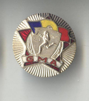 Insigna veche anul 1950 Concurs sportiv - Evidentiat - medalie numerotata foto