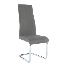 Scaun tapiterie textil gri inchis picioare crom Amina 44x46x110 cm