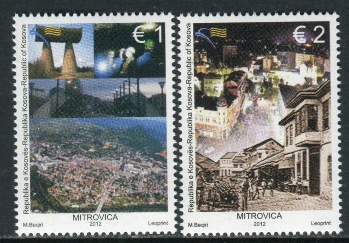 Kosovo 2012 - Orașe, Mitrovica, arhitectura, serie neuzata
