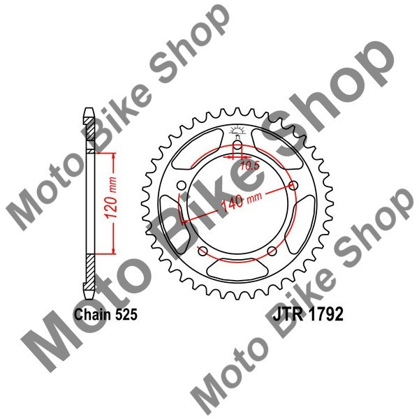 MBS Pinion spate 525 Z43, Cod Produs: JTR179243