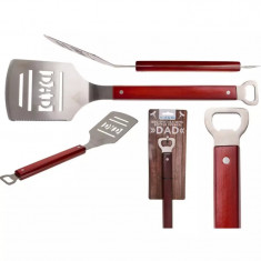 Spatula gratar cu desfacator de capace, Gonga® Rosu