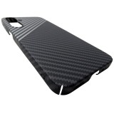 Husa spate policarbonat aspect Carbon argintiu, gri, negru pentru Samsung Galaxy A16 4G, 5G