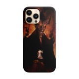 Husa compatibila cu Apple iPhone 13 Mini model Samurai Jack fight,Silicon, Tpu, Viceversa, Transparent, Carcasa