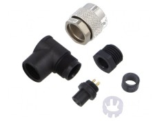 Conector M9 mufă mamă aurit 125V IP67 3 PIN