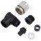 Conector M9 mufă mamă aurit 125V IP67 3 PIN