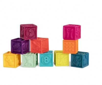 Set 10 cuburi de silicon moi, Cuburi pentru bebelusi WW5 foto
