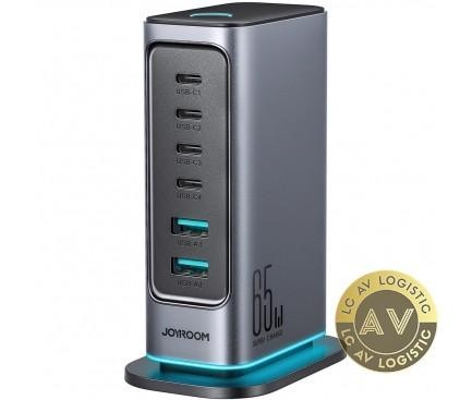 Incarcator Statie Joyroom JR-TCM02 65W 3.25A 2 x USB-A - 4 x USB-C Gri