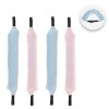 Bigudiuri Păr, Heatless Roller, Set 4 Bucăți, Culoare Roz și Bleu, 19cm, Oem