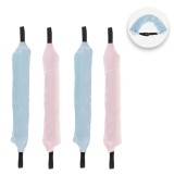 Bigudiuri Păr, Heatless Roller, Set 4 Bucăți, Culoare Roz și Bleu, 19cm, Oem