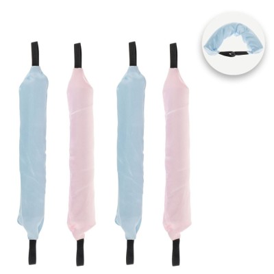 Bigudiuri Păr, Heatless Roller, Set 4 Bucăți, Culoare Roz și Bleu, 19cm foto