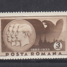 ROMANIA 1933 LP 105 SEMICENTENARUL CASTELULUI PELES SERIE MNH