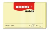 Notes adeziv 75 x 125 mm galben pal 100 file Kores