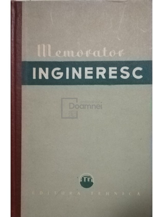 Memorator ingineresc (Editia: 1962)
