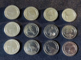 Turcia 2020 - Set complet de 12 monede a c&acirc;te 1 kuruş fiecare - Fauna - Păsări