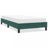 Cumpara ieftin Cadru de pat fără saltea, verde &icirc;nchis, 100x220 cm, catifea