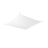 Lustră De Tavan Luna Albă, Țesătură, 6 Becuri, Dreptunghiulară, Minimalistă De Interior