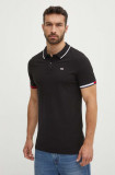 Cumpara ieftin Tommy Jeans polo de bumbac culoarea negru, neted, DM0DM12963