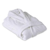 Halat de baie alb hotel Somnart unisex 100% bumbac, 400gsm, marimea S-M