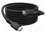 Cablu USB 3.2 DIGITUS USB C la USB C, 0,5m, 100W, negru, triplu ecranat