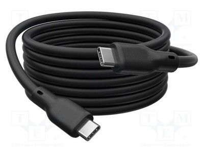 Cablu USB 3.2 DIGITUS USB C la USB C, 0,5m, 100W, negru, triplu ecranat foto