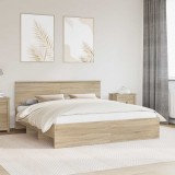 vidaXL Cadru de pat Stejar Sonoma 180 x 200 cm Lemn compozit 3408825
